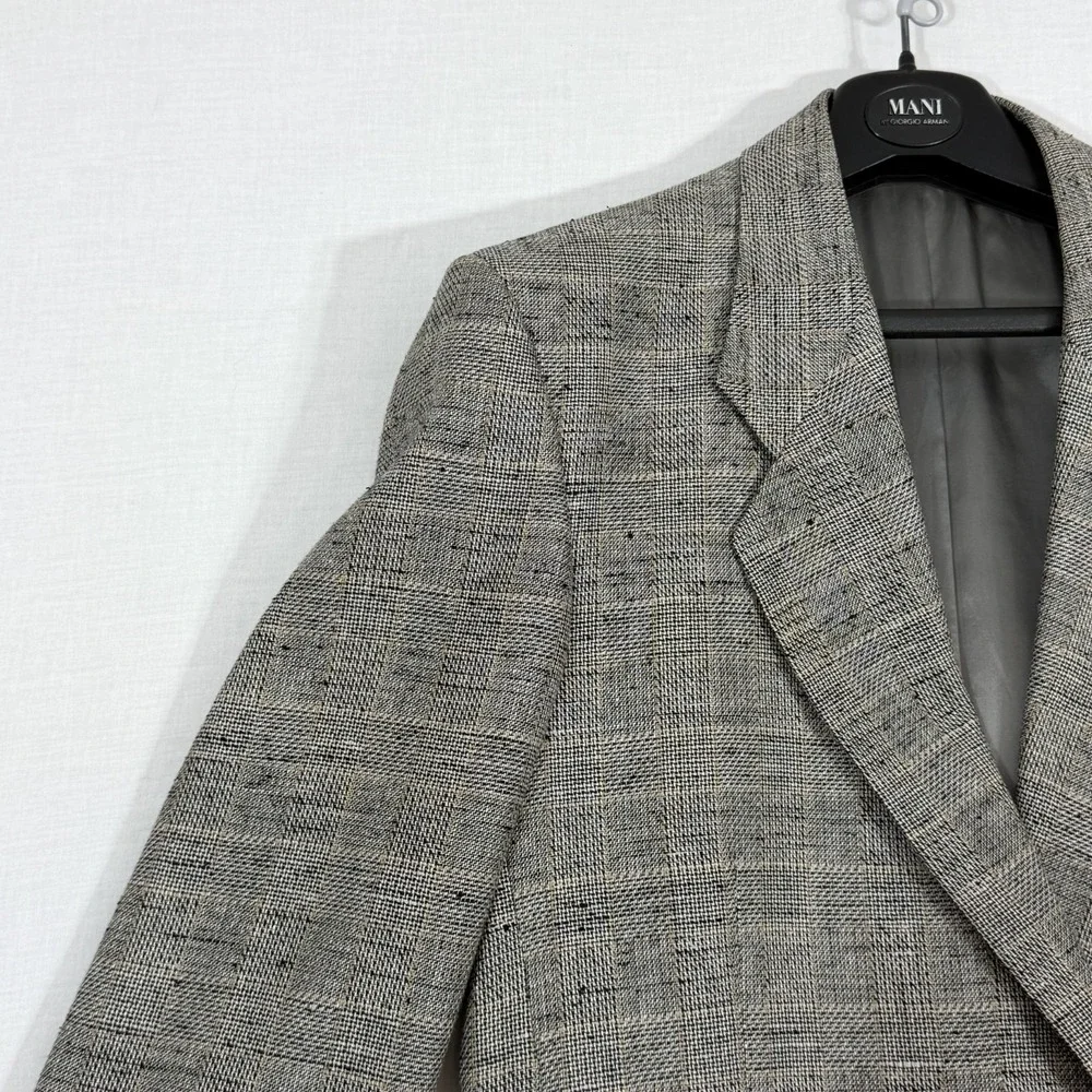 Mani by Giorgio Armani 42L Blazer Jacket Sport Coat Wool Silk Cotton Italy